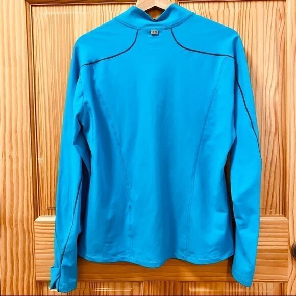Gore blue teal half zip running wind block jacket - Picture 6 of 9